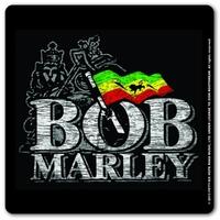 Bob Marley Distressed Logo Cork Backed Drinks Mat / Coaster (ro)