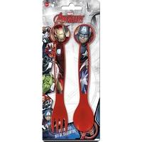 boyz toys st424 2pc cutlery set avengers red