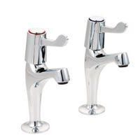 Boston Chrome Effect Pillar Taps