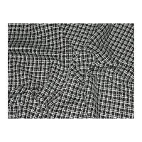 boucle check coat weight fabric black white