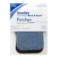 Bondex Iron On Repair Denim Fabric Patch Multipack Dark Denim