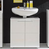 Bora Vanity Cabinet In White With High Gloss Fronts
