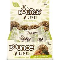 bounce v life almond spirulina protein energy ball 40g x 12