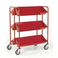 BOOK TROLLEY, RED - -