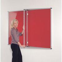 BOARD NOTICE FIRE RESIST ALUM FRAME LOCK 1200X900 BURGUNDY