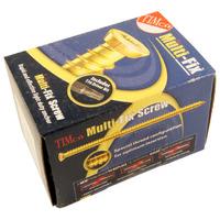 Box of 100 Multi-fix Concrete Screws Yellow Plated