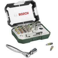 bosch 2607017322 26 piece screwdriver bit set with ratchet