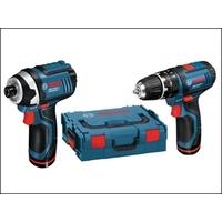 Bosch Twin Pack GSB10.8-2-LI Drill & GDR10.8V-LI Driver 10.8 Volt 2 x 2.0Ah Li-Ion