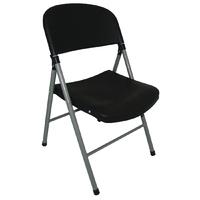 bolero foldaway utility chairs black pack of 2 pack of 2