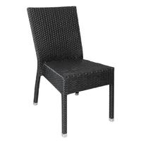 Bolero Wicker Side Chairs Charcoal (Pack of 4) Pack of 4
