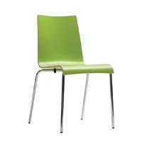 Bolero Plyform Stacking Sidechair Lime Green (Pack of 4) Pack of 4