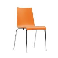 Bolero Plyform Stacking Sidechair Orange (Pack of 4) Pack of 4