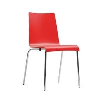 Bolero Plyform Stacking Sidechair Red (Pack of 4) Pack of 4