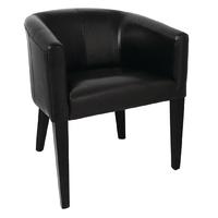 Bolero Black PU Leather Tub Armchair