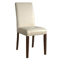 Bolero Faux Leather Dining Chairs Cream (Pack of 2) Pack of 2