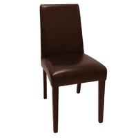 Bolero Faux Leather Dining Chairs Brown (Pack of 2) Pack of 2
