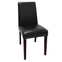 Bolero Faux Leather Dining Chairs Black (Pack of 2) Pack of 2