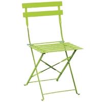 Bolero Green Pavement Style Steel Folding Chairs (Pack of 2) Pack of 2