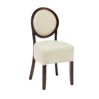 Bolero Dining Sidechairs Ivory Round Back (Pack of 2) Pack of 2