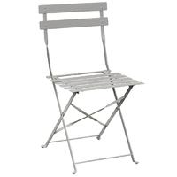Bolero Grey Pavement Style Steel Folding Chairs (Pack of 2) Pack of 2