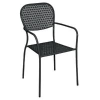 bolero black steel patterned bistro armchairs pack of 4 pack of 4