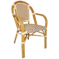 bolero continental bistro wicker armchairs pack of 4 pack of 4