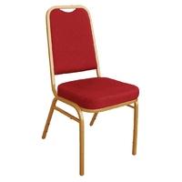 Bolero Squared Back Banquet Chair Red (Pack of 4) Pack of 4
