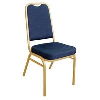 Bolero Squared Back Banquet Chair Blue (Pack of 4) Pack of 4