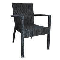 Bolero Wicker Armchairs Charcoal (Pack of 4) Pack of 4