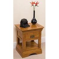 Bordeaux Rusitc Solid Oak Lamp Table