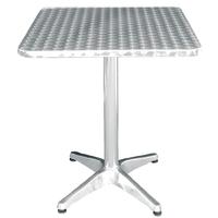 bolero square bistro table stainless steel 600mm