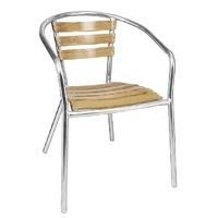 bolero aluminium and ash chairs pack of 4 pack of 4