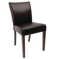 bolero faux leather contemporary dining chair dark brown pack of 2 pac ...