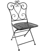Bolero Steel Classic Folding Patio Chair Black (Pack of 2) Pack of 2