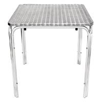 Bolero Square Stacking Table Stainless Steel 700mm