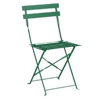 bolero pavement style steel chairs garden green pack of 2 pack of 2