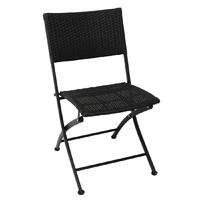 Bolero PE Wicker Folding Chair Set (Pack of 2) Pack of 2