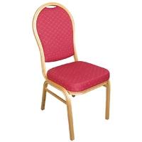 Bolero Aluminium Arched Back Banquet Chairs Red (Pack of 4) Pack of 4