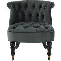 Bouji Accent Chair, Midnight Grey Velvet
