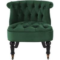 Bouji Accent Chair, Pine Green Velvet