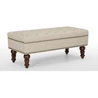 Bouji Ottoman, Biscuit Beige and Vintage Brown