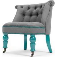 Bouji Chair, Graphite Grey and Turquoise Blue