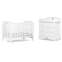 boori classic 2 piece room set white cotbed chest free cotbed spring m ...