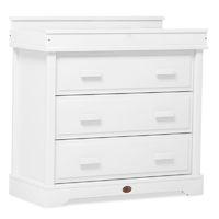 boori 3 drawer dresser with squared changing station white