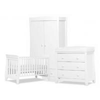 boori urbane sleigh 3 piece room set white