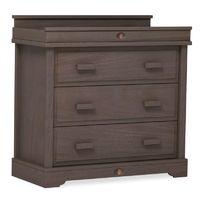 boori 3 drawer dresser with squared changing station mocha