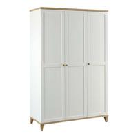 Boston-Lyon Wardrobe White + Ash 3 Door