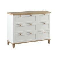 Boston-Lyon 3 Drawer Chest White + Ash