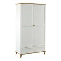 Boston-Lyon Wardrobe White and Ash 2 Door