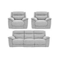 bounce fabric 3 seater manual recliner sofa and armchairs